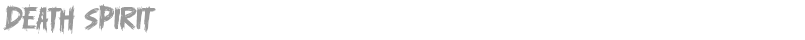 Death Spirit font preview